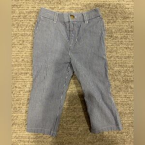 Ralph Lauren Toddler Blue and White Seersucker Striped Pants